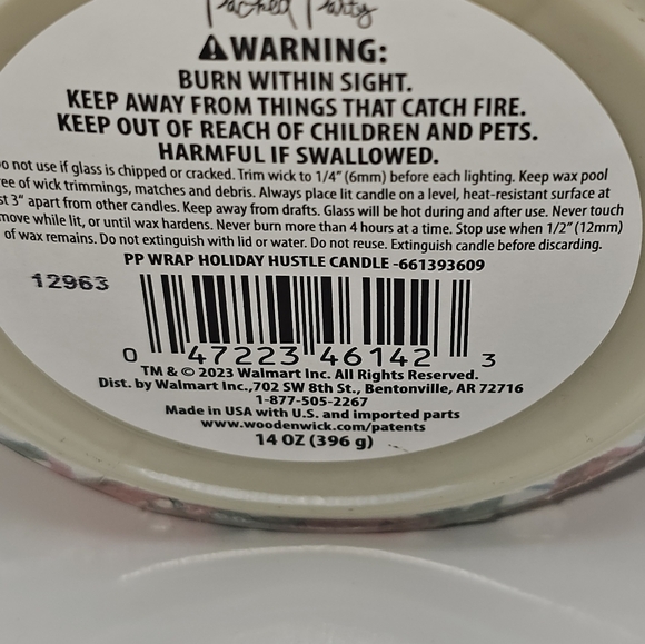 Xmas New Warm Cookies & Vanilla 14oz wood wick candle - Picture 3 of 4